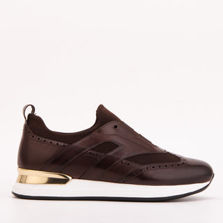 Vinci Arcadia Leather Sneaker - Brown-AmbrogioShoes