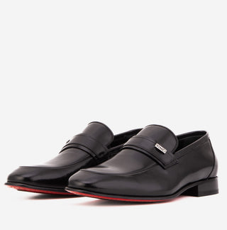 Vinci Ashford Buffalo Skin Loafer - Black-AmbrogioShoes