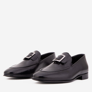 Vinci Astoria Buffalo Loafer - Black-AmbrogioShoes