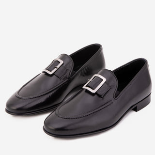 Vinci Astoria Buffalo Loafer - Black-AmbrogioShoes
