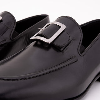 Vinci Astoria Buffalo Loafer - Black-AmbrogioShoes