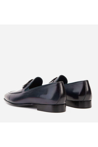 Vinci Astoria Buffalo Loafer - Navy-AmbrogioShoes
