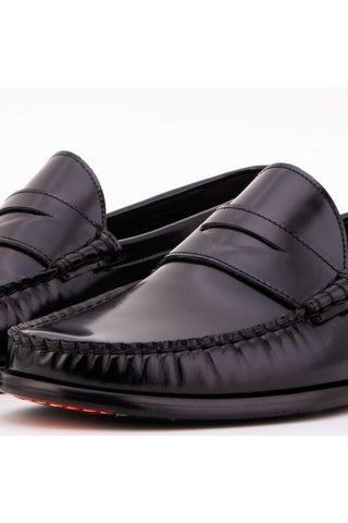 Vinci Belmont Polished Leather Penny Loafer - Black-AmbrogioShoes