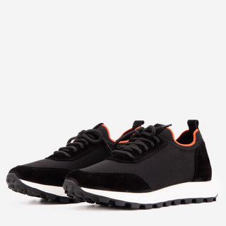 Vinci Berlin Suede & Fabric Sneaker - Black-AmbrogioShoes