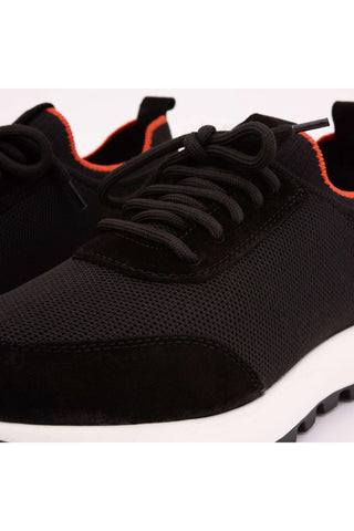 Vinci Berlin Suede & Fabric Sneaker - Black-AmbrogioShoes