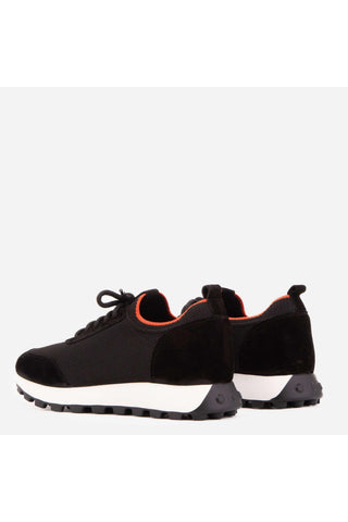 Vinci Berlin Suede & Fabric Sneaker - Black-AmbrogioShoes