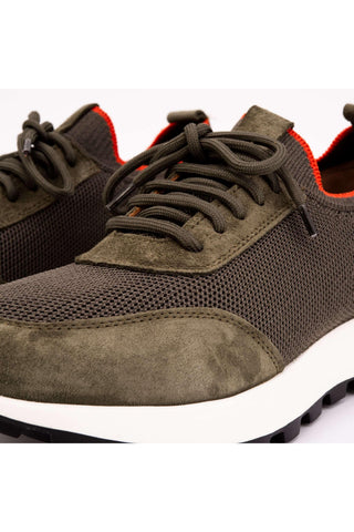 Vinci Berlin Suede & Fabric Sneaker - Green-AmbrogioShoes