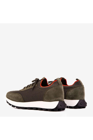 Vinci Berlin Suede & Fabric Sneaker - Green-AmbrogioShoes