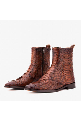Vinci Boss Python Boot - Tan-AmbrogioShoes