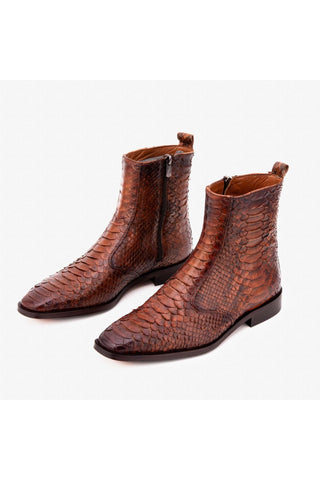 Vinci Boss Python Boot - Tan-AmbrogioShoes