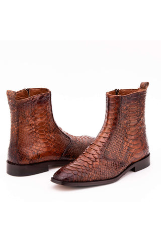 Vinci Boss Python Boot - Tan-AmbrogioShoes