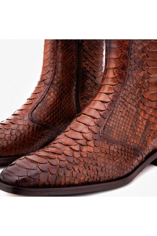 Vinci Boss Python Boot - Tan-AmbrogioShoes