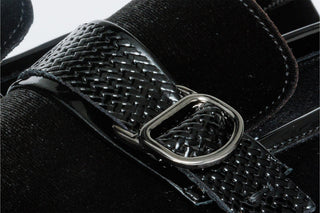 Vinci Casaletti Velvet Loafer - Black-AmbrogioShoes