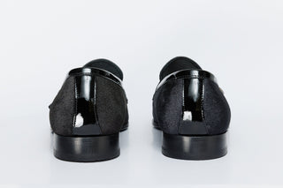 Vinci Casaletti Velvet Loafer - Black-AmbrogioShoes