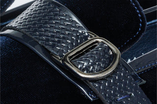 Vinci Casaletti Velvet Loafer - Navy-AmbrogioShoes