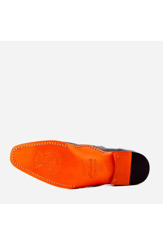 Vinci Draco Leather Brogue Oxford - Black-AmbrogioShoes