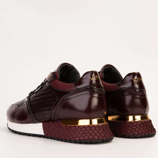 Vinci Empire Leather Sneaker - Burgundy