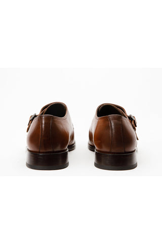 Vinci Essen Leather Double Monk-Strap - Brown-AmbrogioShoes
