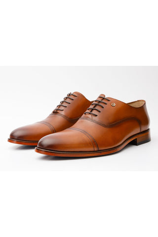 Vinci Gambahna Leather Oxford - Tan-AmbrogioShoes