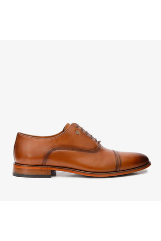 Vinci Gambahna Leather Oxford - Tan-AmbrogioShoes