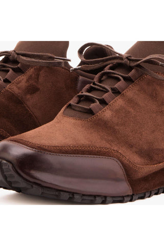 Vinci Hudson Suede & Leather Sneaker - Brown-AmbrogioShoes