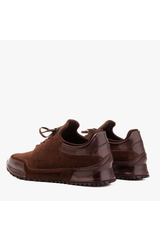 Vinci Hudson Suede & Leather Sneaker - Brown-AmbrogioShoes