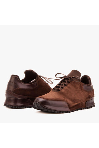 Vinci Hudson Suede & Leather Sneaker - Brown-AmbrogioShoes