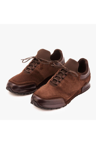 Vinci Hudson Suede & Leather Sneaker - Brown-AmbrogioShoes