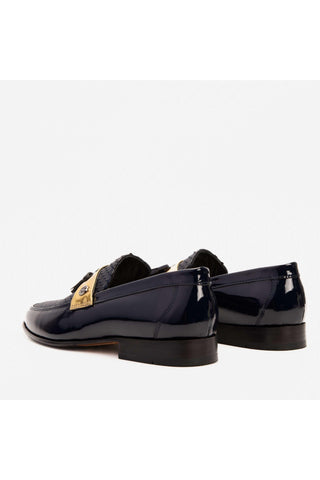 Vinci Imperial Patent Loafer - Navy-AmbrogioShoes