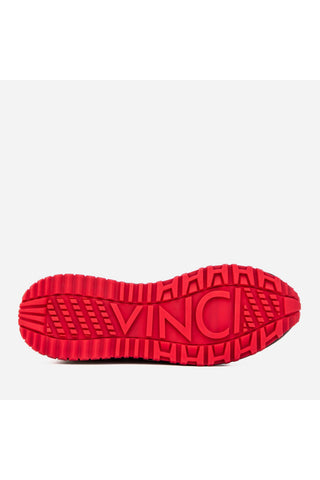 Vinci Inferno Suede & Patent Sneaker - Black & Red-AmbrogioShoes