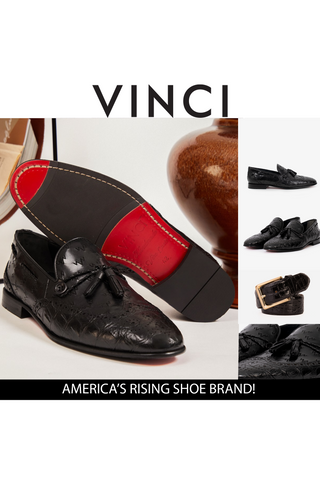 Vinci Istanbul Leather Tassel Loafer - Black-AmbrogioShoes