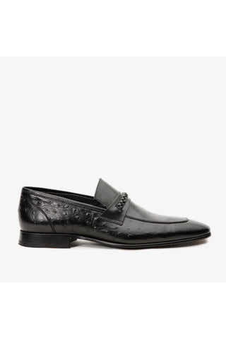 Vinci Johannesburg Embossed Leather Loafer - Black-AmbrogioShoes