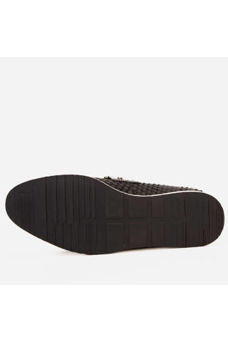 Vinci Legacy Leather Horse-Bit Loafer - Black-AmbrogioShoes