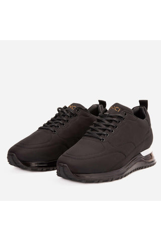 Vinci Lexington Fabric Sneaker - Black-AmbrogioShoes