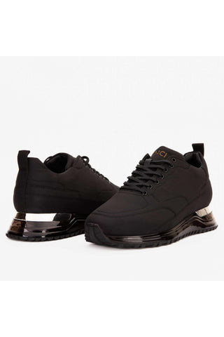 Vinci Lexington Fabric Sneaker - Black-AmbrogioShoes
