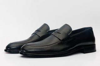 Vinci Marinka Leather Penny Loafer - Black-AmbrogioShoes