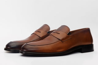 Vinci Marinka Leather Penny Loafer - Tan-AmbrogioShoes