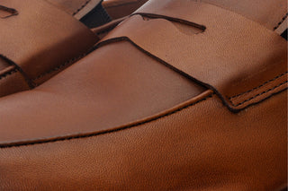 Vinci Marinka Leather Penny Loafer - Tan-AmbrogioShoes