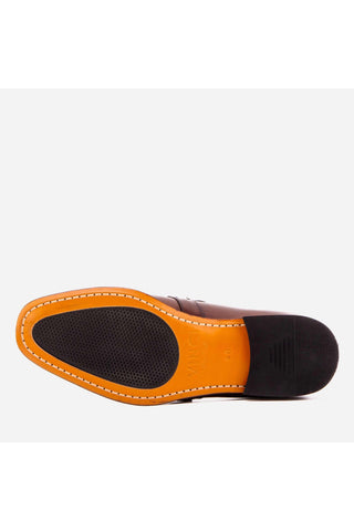 Vinci Marquez Buffalo & Deer Single Monk-Strap Loafer - Tan-AmbrogioShoes