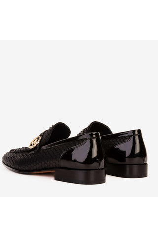 Vinci Monarch Leather Loafer - Black-AmbrogioShoes