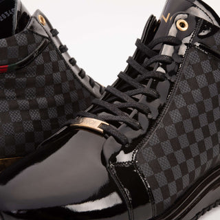 Vinci Monte Carlo Leather High-Top Sneaker - Black