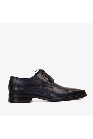 Vinci Moon Leather Derby - Navy-AmbrogioShoes