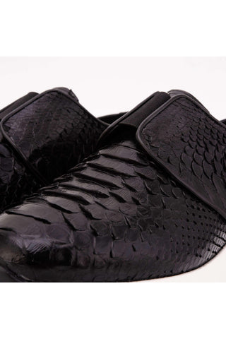 Vinci Obsidian Python Sneaker - Black-AmbrogioShoes