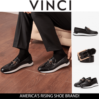 Vinci Padova Leather Horse-Bit Loafer - Black