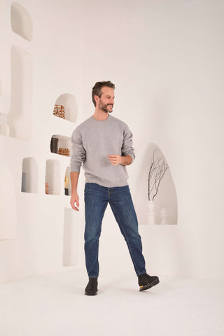 Vinci Panther Leather Chelsea Boot - Black-AmbrogioShoes