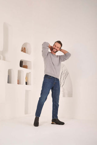 Vinci Panther Leather Chelsea Boot - Black-AmbrogioShoes