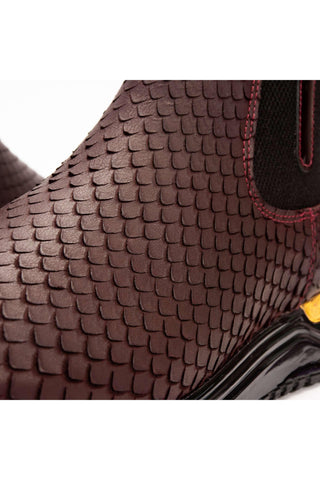 Vinci Panther Leather Chelsea Boot - Burgundy-AmbrogioShoes