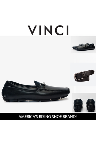 Vinci Pavia Leather Horse-bit Loafer - Black-AmbrogioShoes