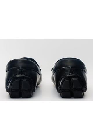 Vinci Pavia Leather Horse-bit Loafer - Black-AmbrogioShoes