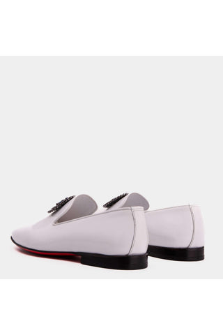 Vinci Pombe Leather Loafer - White-AmbrogioShoes